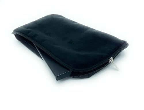 Handytasche XXL mit Reissverschluss für Samsung Galaxy S23 Ultra / S24 Ultra - Handy Soft Case Schutz Hülle Etui schwarz von Gütersloher Shopkeeper