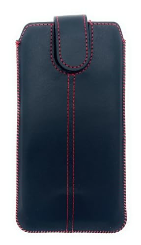 Handytasche schwarz-rot für Samsung Galaxy A15 / A34 / A55 - Handy Schutz Hülle Slim Case Cover Etui Sleeve von Gütersloher Shopkeeper