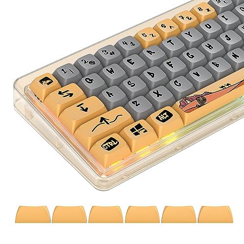 GTSP XDA Profil PBT Tastenkappen, 129 Tasten Custom Dye Sublimation Tastenkappen mit für MAC Win Fullsize, Tenkeyless, Winkeyless, 75%, 65%, 60% Tastatur (Wüste) von Guffercty kred