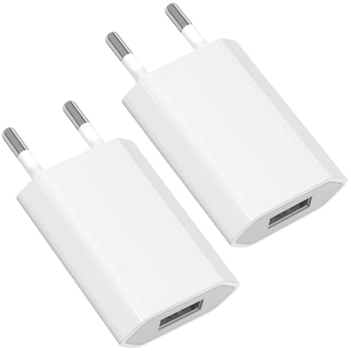 Stecker USB Netzstecker, USB A Adapter Plug, Stecker für USB Ladekabel, 5V1A Netzteil für iPhone Tablets, eBook Reader, MP4, Smartphones, iWatch, Kameras, 2er Pack 5W USB Ladegerät Stecker USB Netzstecker, USB A Adapter Plug, Stecker für USB Ladekabel, 5V1A Netzteil für iPhone Tablets, eBook Reader, MP4, Smartphones, iWatch, Kameras, 2er Pack 5W USB Ladegerät von Gugiers