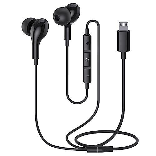 Guguearth MFi-Zertifiziert Lightning Kopfhörer für iPhone, Magnetische in Ear Kopfhörer mit Kabel Kompatibel mit iPhone 14 13 12 pro max, iPhone 11 8 7 X Guguearth MFi-Zertifiziert Lightning Kopfhörer für iPhone, Magnetische in Ear Kopfhörer mit Kabel Kompatibel mit iPhone 14 13 12 pro max, iPhone 11 8 7 X von Guguearth