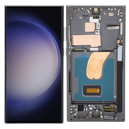 Gugxiom 6,8 2X Original für S23 Ultra, LED-LCD-Display Touchscreen-Digitizer-Baugruppe S23ultra 5G SM S918B LCD-Bildschirm-Ersatz mit Rahmen, 6,7-Zoll-Display (Green) von Gugxiom