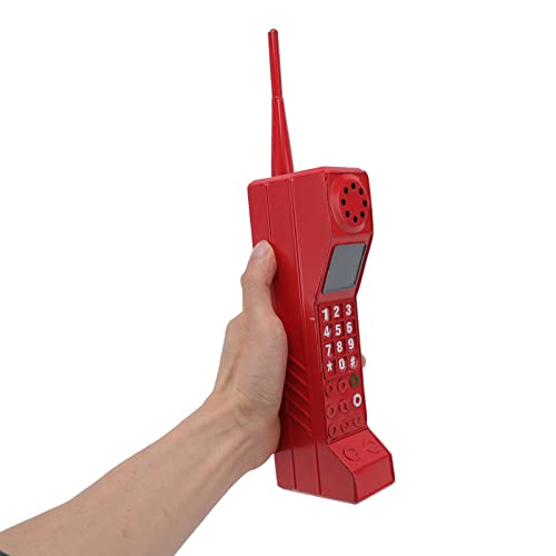 90er-Jahre-Telefon-Requisite, Handy-Ornament, Retro-Ziegel-Handy-Ornament, Retro-Handy-Modell, für 80er-90er-Party-Dekorationen, für Zuhause, Wohnzimmer, Dekoration, Desktop-Dekoration(Rot) von Gugxiom