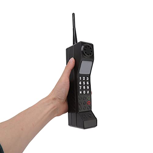 90er-Jahre-Telefon-Requisite, Handy-Ornament, Retro-Ziegel-Handy-Ornament, Retro-Handy-Modell, für 80er-90er-Party-Dekorationen, für Zuhause, Wohnzimmer, Dekoration, Desktop-Dekoration(Schwarz) von Gugxiom
