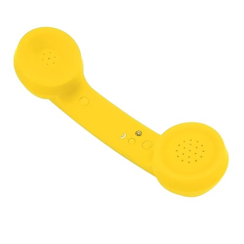 Bluetooth-Telefonhörer, Retro-strahlungssicherer Wiederaufladbarer Kabelloser Handy-Hörerempfänger, Kompatibel mit Mobiltelefonen, Laptops und Anderen Bluetooth-Geräten (Yellow) von Gugxiom