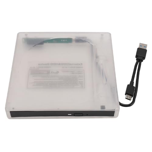 Gehäuse für Optisches Laufwerk, Typ C USB 3.0, 5 Gbit/s, Durchsichtig, Externe CD-DVD-BD-Laufwerksbox, Kompatibel mit Laptop 12,7 Mm für, OS X Gehäuse für Optisches Laufwerk, Typ C USB 3.0, 5 Gbit/s, Durchsichtig, Externe CD-DVD-BD-Laufwerksbox, Kompatibel mit Laptop 12,7 Mm für, OS X von Gugxiom