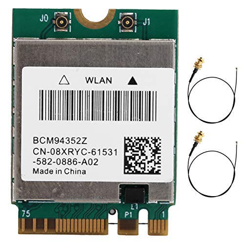 Gugxiom BCM94352Z Dual Band NGFF M.2 Wireless-Netzwerkkarte,4.0, 802.11ac WiFi-Adapter (2 Externe Antennenkabel) von Gugxiom