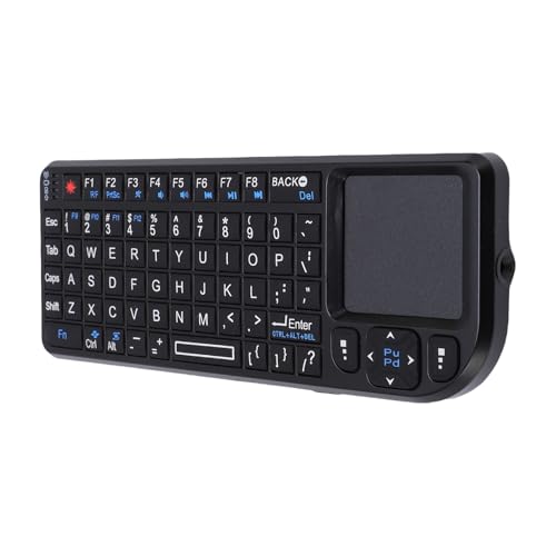 Gugxiom Bluetooth -Tastatur mit Touchpad, Backlit 2,4 GHz Wireless Keyboard, für Android Smart TV Linux HTPC, Tragbar mit Touchpad Gugxiom Bluetooth -Tastatur mit Touchpad, Backlit 2,4 GHz Wireless Keyboard, für Android Smart TV Linux HTPC, Tragbar mit Touchpad von Gugxiom