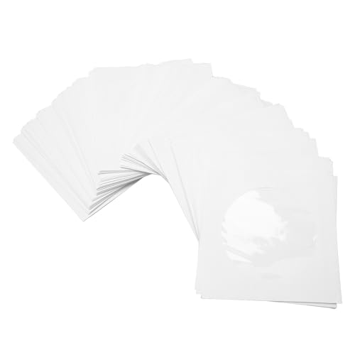 Gugxiom CD-/DVD-Hüllen, wiederverwendbar, staubdicht, mit transparentem Fenster, dickes Papiermaterial, 8 cm Disc-kompatibel, CD-/DVD-Hüllen, Umschläge, 100 Stück Gugxiom CD-/DVD-Hüllen, wiederverwendbar, staubdicht, mit transparentem Fenster, dickes Papiermaterial, 8 cm Disc-kompatibel, CD-/DVD-Hüllen, Umschläge, 100 Stück von Gugxiom