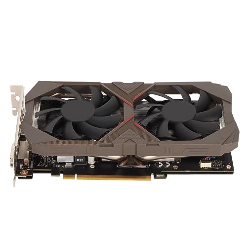 Gugxiom Gaming-Desktop-Grafikkarte für RTX2060, GDRR6 192-Bit 14000 MHz Grafikkarte mit DVI DP HDMI-Anschluss, Dual-Lüfter, PCI Express 3.0 X16 von Gugxiom