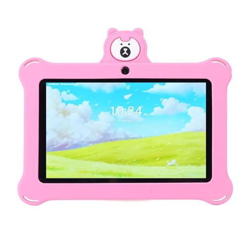 Gugxiom Kids Tablet, 7 -Zoll -Tablet für Kinder mit 2 GB RAM 32 GB ROM für Android 13 Educational App Pre Installiertes Lerntablet mit WLAN und Dual -Kamera in Silikongehäuse von Gugxiom