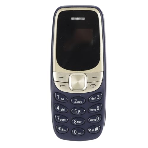Kleines -Handy, Bluetooth-Handy, 0,66 Zoll, Entsperrter Freisprech-Bluetooth-Kopfhörer, Wählgerät, Unterstützt Dual-SIM-Karte, Entsperrtes -Handy für Studenten (Blue) von Gugxiom