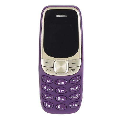 Gugxiom Kleines Bluetooth-Handy, 0,66 Zoll, Entsperrter Freisprech-Bluetooth-Kopfhörer, Wählgerät, Unterstützt Dual-SIM-Karte, Entsperrtes Handy für Studenten (Purple) von Gugxiom
