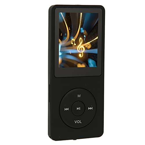 Gugxiom MP3 MP4-Player, Integrierte 8 GB Speicherkapazität, 450 MAh Tragbarer Musik-Player mit 1,8-Zoll-Bildschirm für die TXT, MP3, WMA, OGG, WAV, APE, FLAC, AAC LC, ACELP (Schwarz) von Gugxiom