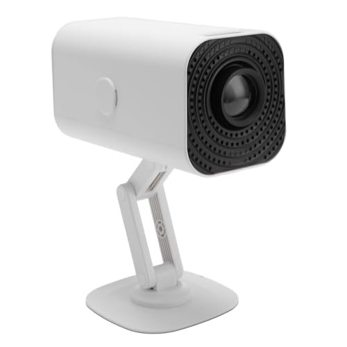 Gugxiom Projektor mit WiFi und Bluetooth, 1080p Kleiner Tragbarer Projektor 360 ° Rotatable LED Movie Projector für Telefon -Laptop -Heimkino und Nutzung Im Freien (White) von Gugxiom