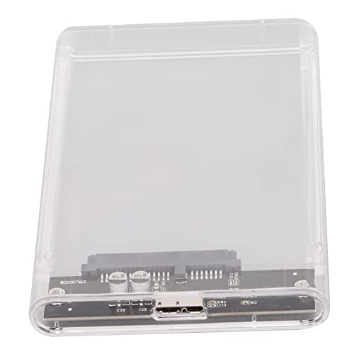 Gugxiom USB3.0-Festplattengehäuse für 2,5-Zoll-HDD/SSD, Speichererweiterung, Einfache Installationsübertragung, Stoßfest (Transparent) von Gugxiom