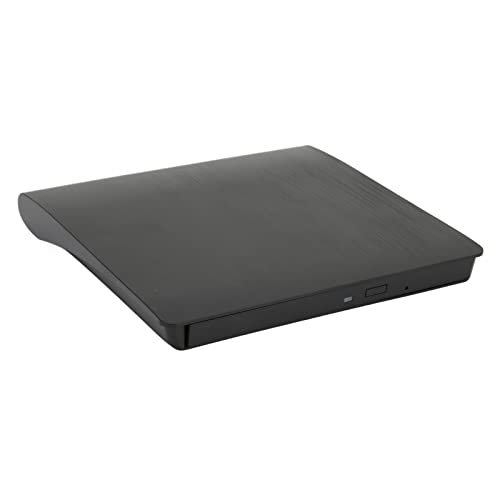 Gugxiom Ultraflaches Externes USB3.0-DVD-Laufwerkgehäuse für Laptop-Desktop mit Hochgeschwindigkeits-Datenübertragung, Plug-and-Play (Black) von Gugxiom