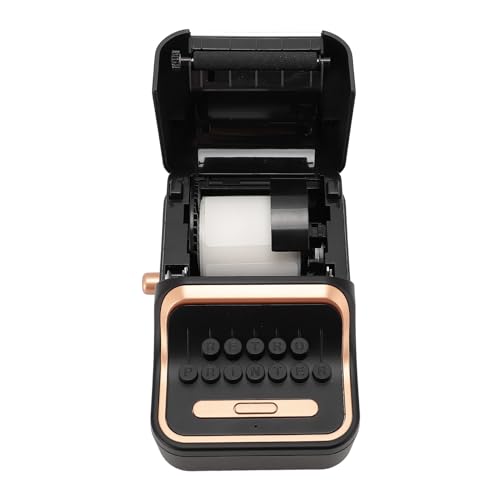 Gugxiom Vintage-Etikettendrucker, Tragbarer Tintenloser 5.0-Thermodrucker mit 1000-mAh-Akku, Zum Etikettendruck von Gugxiom