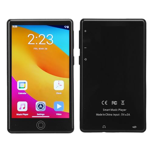 MP3 -Player mit Bluetooth und WiFi, 4 Zoll Touchscreen Tragbarer Musikplayer mit Lautsprecher Elektronischer Buchfunktion für Android 14 von Gugxiom
