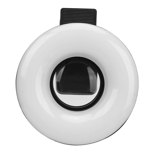 Makroobjektiv fürundmit -Clip-Ringlicht, 15-fachem Zoom, Weitwinkelobjektiv, LED-Fülllicht, USB-Aufladung (Black) von Gugxiom