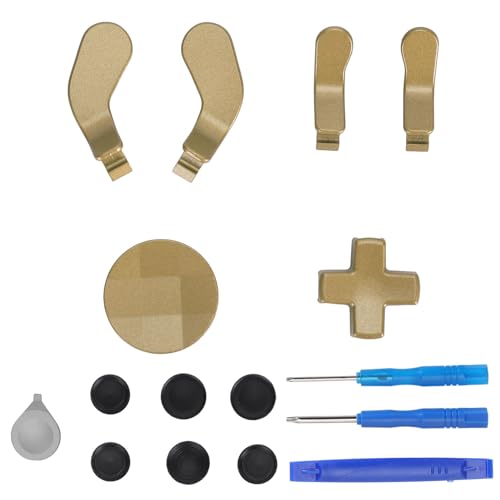 Metall-Thumbsticks-Ersatzteil-Kits für Einen Elite Series 2-Controller mit Paddel-Joysticks (Gold) von Gugxiom