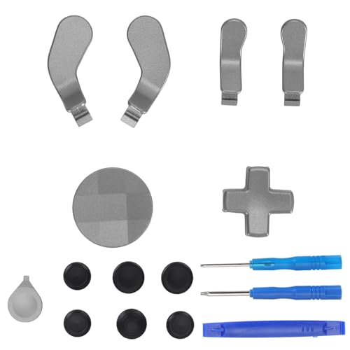 Metall-Thumbsticks-Ersatzteil-Kits für Einen Elite Series 2-Controller mit Paddel-Joysticks (Silver) von Gugxiom