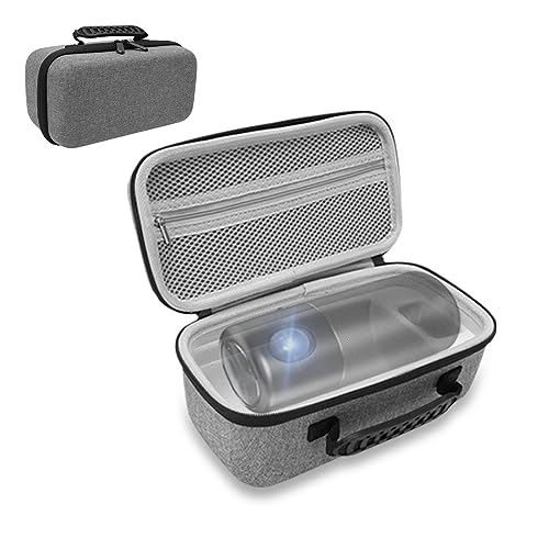 Projektortasche für Capsule 3 Laser 1080P, Langlebige, Wasserdichte, Rüttelfeste EVA-Projektortasche, Reise-Projektorbox, Tragbare Projektor-Tragetasche (grau) von Gugxiom