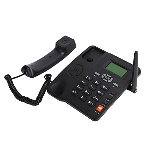 Schnurgebundenes Telefon mit Kurzwahl, Wahlwiederholung, Freisprechen, Externer Antenne, GSM, Multi-Klingelton, LCD-Display, 7-stufige Helligkeitseinstellung, Wecker von Gugxiom