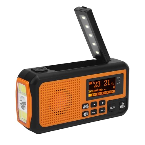 Solar Hand Crank Radio, NOAA/AM/FM Wetterradio mit Taschenlampe, Bluetooth -Lautsprecher, Handy -Ladegerät, Tragbarer Batterie, SOS -Alarm, für Notfälle Im Innenbereich Im Solar Hand Crank Radio, NOAA/AM/FM Wetterradio mit Taschenlampe, Bluetooth -Lautsprecher, Handy -Ladegerät, Tragbarer Batterie, SOS -Alarm, für Notfälle Im Innenbereich Im von Gugxiom