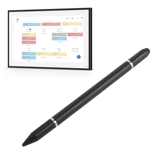 Stiftstift für Touchscreen, 3 -in 1 Digitaler Kalender Kapazitiver Touch Stift, Smart Display Touchscreen Stift mit Transparenter Disc und Kugelschifftipps (Black) von Gugxiom