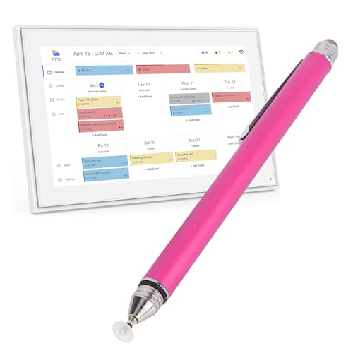 Stiftstift für Touchscreen, Hohe Empfindlichkeit 2 in 1 Kapazitiver Stiftstift, Doppelt mit Zwei Tipps für Digitale Kalender- und Touchscreen -Anwendungen (Rosenrot) von Gugxiom
