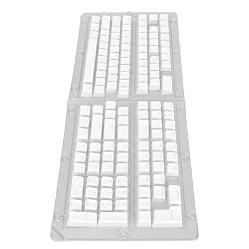 Tastatur-Tastenkappen Pudding, Durchscheinendes Zweifarbiges PBT-Spritzgussverfahren für Mechanische Tastaturen (Weiss) von Gugxiom