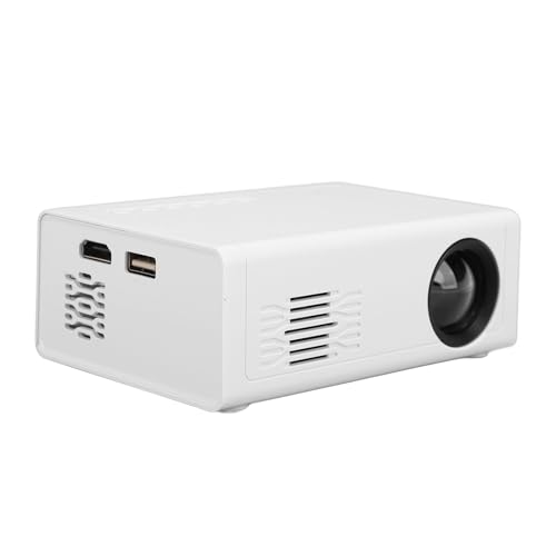 Tragbarer Projektor, 200 Lm, 1080p-Auflösung, Seitenverhältnis 4:3, 60 Zoll Projektionsabstand, Integrierter Lautsprecher, USB, HD-Multimedia-Schnittstelle für Smartphone, von Gugxiom
