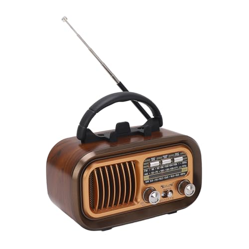 Tragbarer Vintage-Bluetooth-Radio-Lautsprecher mit 3 Bändern für den Innen- und Außenbereich (RXBT628) von Gugxiom