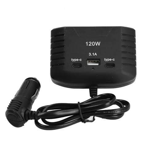 USB -C -Auto -Ladegerät, 120W Multi -Port -Automobil -Stromadapter -Zigaretten -Zigaretten -USB -Ladegerät mit 5 V 3,1A Ausgang für Schnelle Geräteladungen USB -C -Auto -Ladegerät, 120W Multi -Port -Automobil -Stromadapter -Zigaretten -Zigaretten -USB -Ladegerät mit 5 V 3,1A Ausgang für Schnelle Geräteladungen von Gugxiom