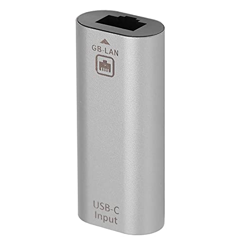 USB-C-auf-Ethernet-Adapter, RJ45-Buchse auf USB-C-Buchse, 1000 Mbit/s, Tragbarer USB-C-auf-Netzwerk-Konverter, Kompatibel mit Windows/Android/OS X von Gugxiom