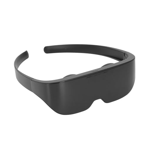 VR-Brille, Intelligente 3D-VR-Brille mit Riesigem 2,1-Zoll-Bildschirm, Micro-OLED-Virtual-Theater, 4K, 3D-Film, DLNA, Miracast, AirPlay, Einstellbare Helligkeit, Ansehen auf von Gugxiom