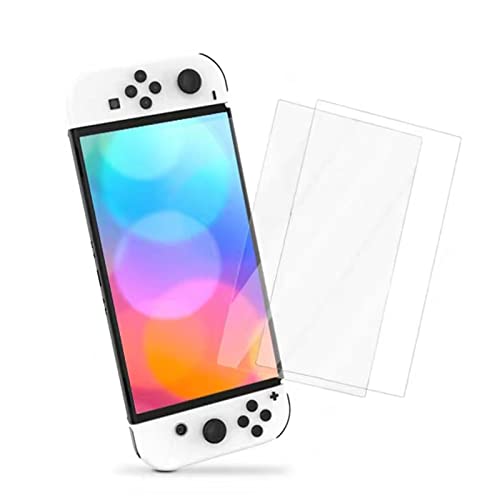 GuiGui DaMoWang (2 Stück für NS Switch OLED Displayschutz, 9H Härte HD gehärtete Folie Anti-Fall-Schutzfolie (7 Zoll) von GuiGui DaMoWang