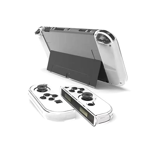 GuiGui DaMoWang Transparentes hülle für NS Switch OLED, PC Rückwand Hartschale + TPU Griff Soft Case ,Anti-Vibrations- und Anti-Fallschutz GuiGui DaMoWang Transparentes hülle für NS Switch OLED, PC Rückwand Hartschale + TPU Griff Soft Case ,Anti-Vibrations- und Anti-Fallschutz von GuiGui DaMoWang