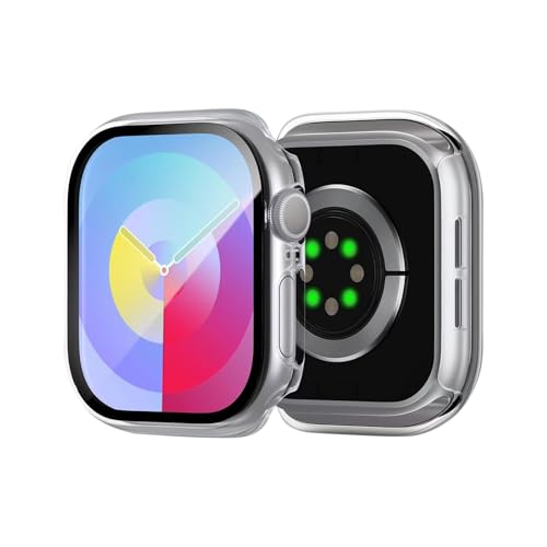 GuiGui DaMoWang Kompatibel mit Apple Smart Watch SE/SE 2 hülle（2024）,Transparent TPU case,Weiches Silikon Schutzhülle (44mm) von GuiGui DaMoWang