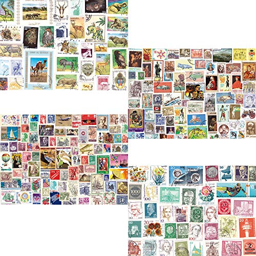 Postkarten Set Briefmarken - 12 Karten mit 4 Motiven (Briefmarke auf Postkarte - Postkartenset Ansichtskarte) 14922 von Guido Jakobs
