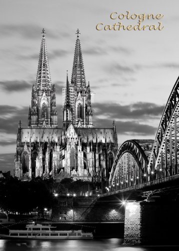 Postkarten Set Kölner Dom und Hohenzollernbrücke in Schwarz-Weiß - 10 identische Karten (Dom von Köln auf Postkarte - Postkartenset Postkartensammlung SW) 14145 von Guido Jakobs