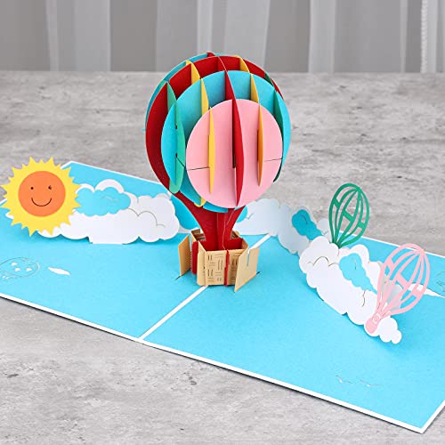 Guiffly 3D Pop Up Karte, Geburtstagskarte mit Heißluftballon, Grußkarten mit Umschlag, kleines Geschenk für Sie oder Ihn für fast jeden Anlass, Für Familie, Freunde, Liebhaber von Guiffly