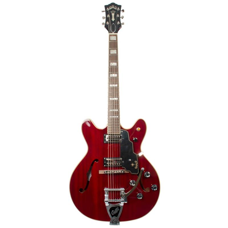 (B-Ware) Guild Starfire V Transparent Cherry Red Semi-Hollow Body von Guild