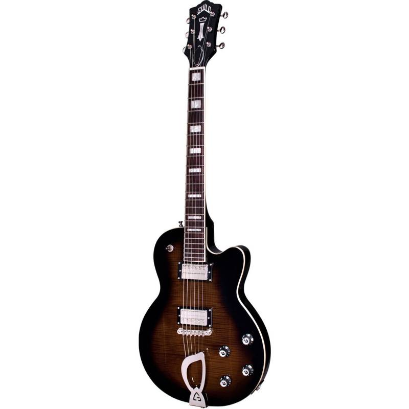 Guild Aristocrat HH Trans Black Burst Electric Guitar with Chambered Body von Guild