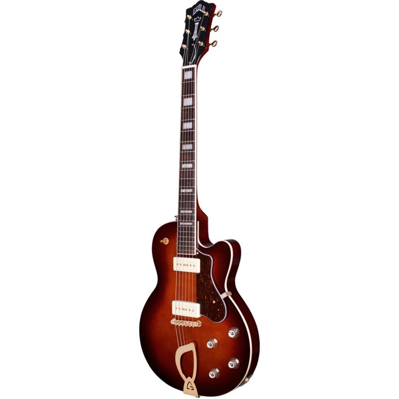 Guild Aristocrat P90 Vintage Sunburst Electric Guitar with Chambered Body von Guild
