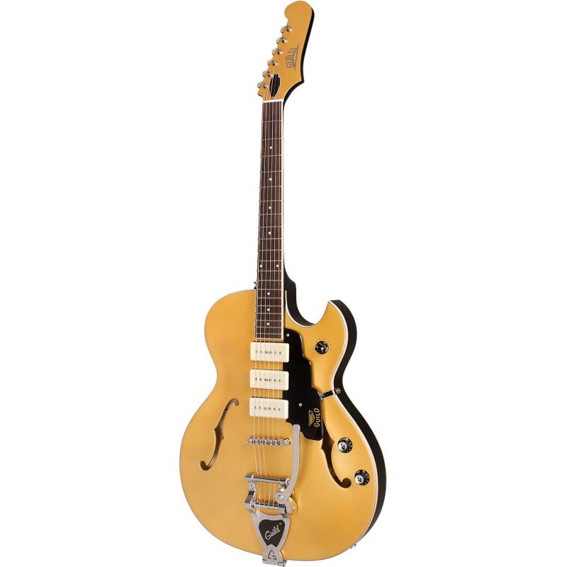 Guild Newark St. Collection Starfire I Jet 90 Satin Gold Semi-Acoustic Guitar with Tremolo von Guild