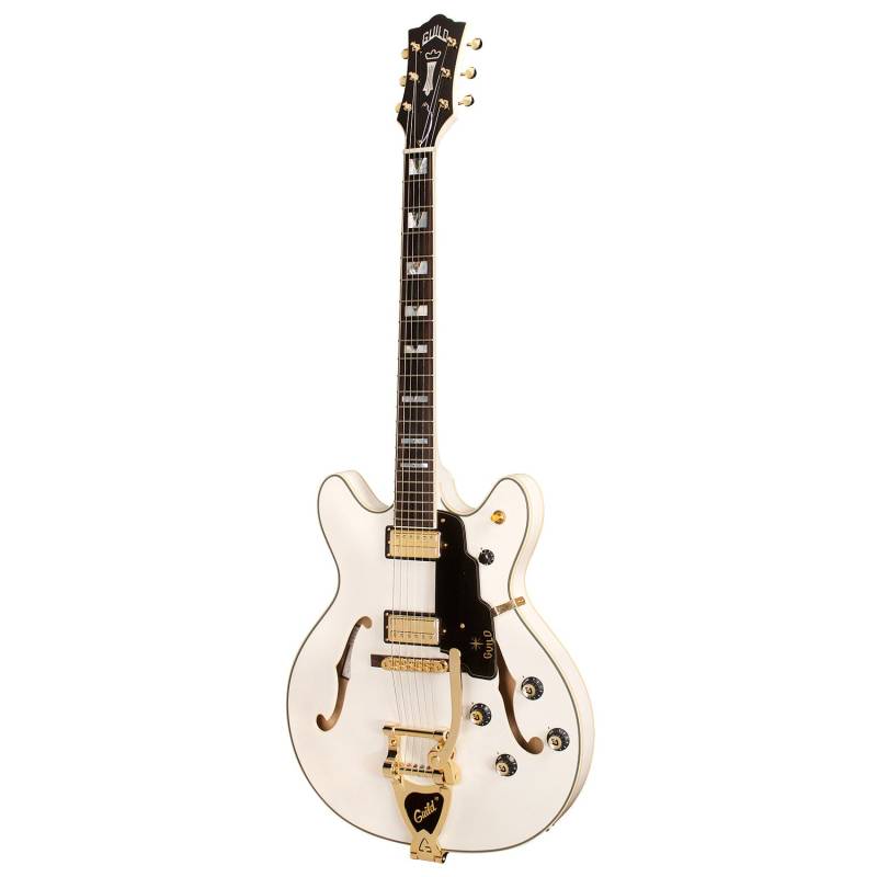 Guild Starfire VI Snowcrest White Semi-Acoustic Guitar with Case von Guild