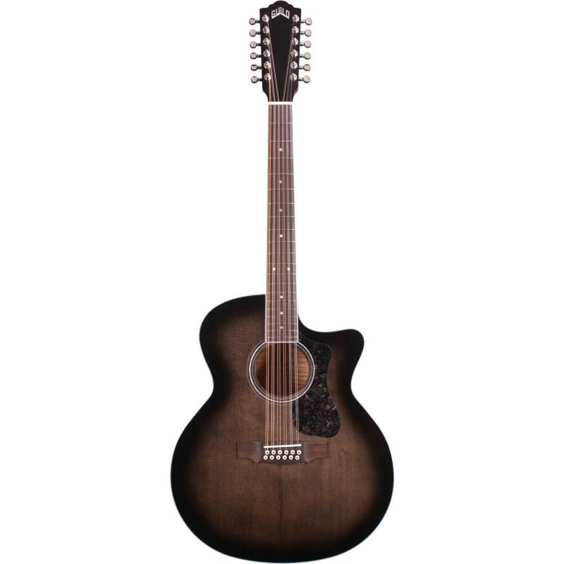 Guild Westerly Collection F-2512CE Deluxe Maple Trans Black Burst 12-String Electro-Acoustic Guitar von Guild