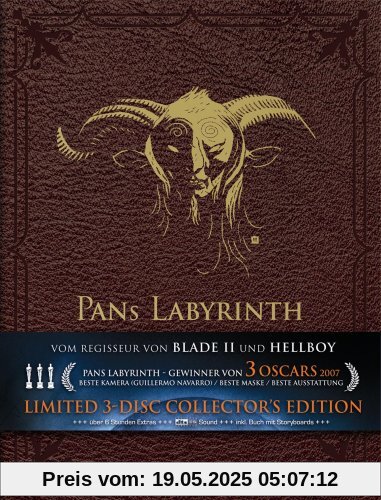 Pans Labyrinth (Limited Edition, 3 DVD Digipack) von Guillermo del Toro